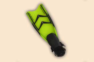Deep See Aqua Glide Fins | Open heel snorkeling fin with adjustable strap and neoprene heel pad.