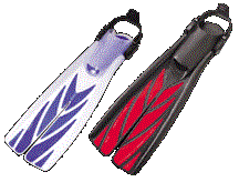 Atomic Aquatics SplitFins with Natures Wing Propeller Fin Technology | The Atomic Aquatics Split Fins virtually eliminate muscle strain, fatigue and cramping to enable you to swim longer distances against stronger currents. Divers have reported being able to make headway against currents they would not normally be able to overcome with paddle type fins. | Atomic Split Fins