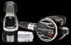 Atomic Aquatics T2x Titanium Regulator | The Atomic T2x is designed to be the best performing and best looking regulator on the market-PERIOD. The Atomic T2x is the perfect travel regulator, especially for remote diving destinations where every pound of excess baggage counts, and regulator repair is not an option. Interchangeable with air or Nitrox to 40% without dedication. | Titanium is a magic material, the perfect match for the ocean environment. Titanium is strong as steel, yet half the weight. Unlike stainless steel that rusts, brass that turns green or aluminum that pits and corrodes, titanium is a noble metal, inert in sea water. Even after centuries beneath the sea, a titanium part will look as new as it did the day it was made. That�s why it�s often the material of choice in environments where lesser metals would neverTitanium parts survive. Titanium is a very exotic, expensive and difficult metal to fabricate. Atomic Aquatics spent thousands of man-hours researching dozens of titanium alloys, and developing cost-effective ways to fabricate them. Atomic Aquatics has introduced the world�s only second stage regulator with all of the metal components made from titanium, at a price comparable to other premium "brass and plastic" second stages. | Atomic Titanium Regulators