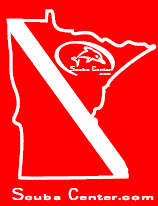 Scuba Center Minnesota Dive Flag T-Shirt Back | 