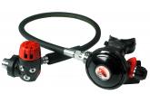 Dive Rite RG3500 Hurricane Regulator | The Dive Rite Hurricane regulator integrates the latest innovations in regulator technology into its first and second stages. The Hurricane provides incredible breathing performance at extreme depth or cruising a shallow reef. Its streamlined and compact design gives it a modern, state of the art look. On the technical side, many field tests were conducted to extreme pressures (300 bar). The valve and the seat of the Dive Rite Hurricane regulator first stage were designed to get maximum efficiency and obtain optimal sealing under all conditions. The second stage of the Hurricane is equipped with an expansion chamber and a diver adjustable VENTURI lever. | Dive Rite Technical Diving Regulators | Technical Diving Equipment