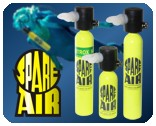 Spare Air | Smallest, most compact redundant emergency air system available. Spare Air was patented and was shown at its first trade show in 1979.  Since then over 200,000 units have been produced and sold world-wide.  The first "testimonial" letter the company received where someone saved their life with the product was February 1983.  The testimonial letters poured in over the years, with over 100 letters received so far.