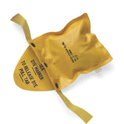 Stearns I702 Emergency Dye Marker | Presto Dyechem Florescent green dye marker increases visibility to aid in search and rescue -- The sea dye marker is a lifesaving device used for sea rescue. This product is procured by the United States armed services for use on all military aircraft and vessels conforming to MIL-S-17980D specifications. The marker is also purchased by boat owners for additional protection in case of emergencies. | Conforms to MIL-SPEC: MIL-S-17980D