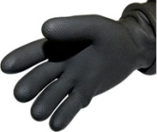 Whites EZ-ON Black Rubber Dry Gloves | whitesdiving.com