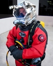 Whites Hazmat Commercial Drysuit | Commercial diver shown with Gorski G2000SS helmet | The innovative and field-proven Gorski G2000SS helmet sets the standard for modern diving helmets. A game-changer in terms of materials, build quality, robustness and user-maintainability. | The Aqua Lung Group is committed to providing robust, reliable and high performance equipment to all parts of the Military & Professional diving community. Their clear goal is to be the premier One Stop provider of professional grade diving equipment to the commercial diving industry.