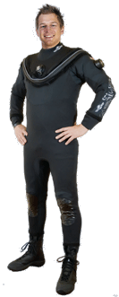 Whites Fusion Tech Drysuit | Whites innovative DryCORE technology offers the ultimate in mobility, warmth, and streamlining. Quite simply, there is no comparable dive suit, wet or dry, that can match the performance of this revolutionary new design. | www.whitesdiving.com