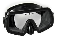 Vintage Aqua Lung Wrap Around Tempered Glass Dive Snorkel Mask GUC 