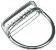 2" Bent Stainless Steel D-Ring On Belt Slide | These 2-inch rigid D-rings are welded to belt slides and remain in a fixed, raised position. They are helpful when used in a position where the diver cannot see the connection, such as far back on the waist belt. Available as a perpendicular rigid D-ring (used primarily on the waist belt) or 45-degree bend (used primarily on shoulder harnesses). Made of marine grade 316 stainless steel and designed for saltwater use. | Technical Diving Harness Hardware