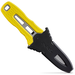 NRS Pilot Knife | Both rescue professionals and recreational boaters will really love the features of the NRS Pilot Knife. Not only does its unique design attract attention, the sheath provides convenient access and release of the knife when you need it most. | NRS Pilot Knife is available from Scuba Center in Eagan, Minnesota