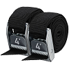NRS 1" HD Tie-Down Straps 4' Pair Stealth Black | Born on the river, ready for whatever. First sold in 1978 as a better way to tie down gear and frames on whitewater rafts, the NRS 1" Heavy Duty Strap is known the world over for its incredible strength and versatility. The ultimate DIY tie-down solution, every boater, outdoorsperson and homeowner should own an assortment of sizes.