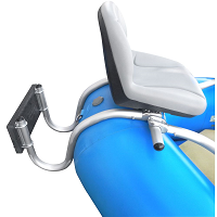 NRS Frame U-Style Raft Motor Mount on boat |