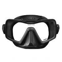 OMER Apnea Mask | Thin, highly flexible nose area with a textured finish to make equalization easier. | Available at Scuba Center in Eagan, Minnesota
