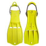Highland Seeker Fins by XS Scuba | High-Visibility Safety Yellow | Rugged vented rubber fin popular for experienced divers and Public Safety applications. | Scuba Center